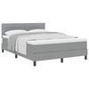 vidaXL Lit &agrave; ressorts avec matelas Gris clair 140 x 190 cm tissu
