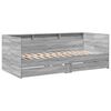 vidaXL Lit de jour avec tiroirs sans matelas sonoma gris 90x190 cm