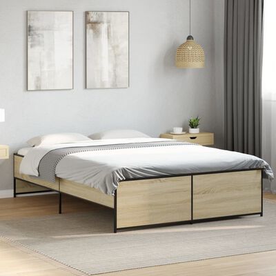 vidaXL Cadre de lit sans matelas chêne sonoma 140x190 cm