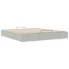 VidaXL Cadre de lit ottoman sans matelas gris clair 160x200 cm velours