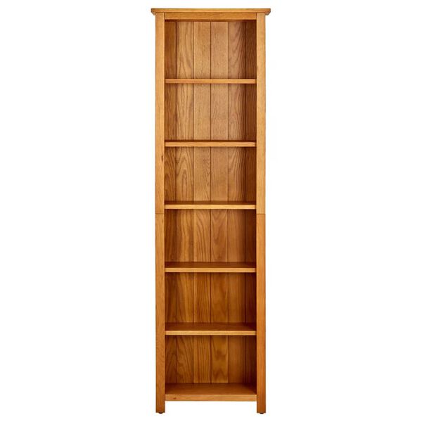vidaXL Biblioth&egrave;que &agrave; 6 niveaux 52x22x180 cm Bois de ch&ecirc;ne massif