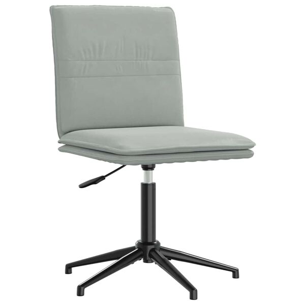vidaXL Chaises &agrave; manger lot de 6 gris clair velours