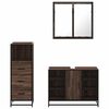 vidaXL Ensemble de meubles de salle de bain 3 pcs Ch&ecirc;ne marron