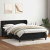 vidaXL Sommier &agrave; lattes de lit avec matelas noir 160x210 cm velours