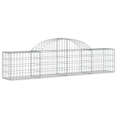 vidaXL Paniers à gabions arqués 4 pcs 200x30x40/60 cm Fer galvanisé