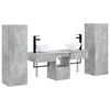 vidaXL Ensemble de mobilier de salle de bain 5 pc Gris b&eacute;ton