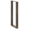vidaXL Pieds de table de bar en forme de U, 2 pi&egrave;ces, acier naturel, 50 x (100-101) cm
