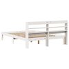 vidaXL Cadre de lit avec t&ecirc;te de lit sans matelas blanc 140x200 cm