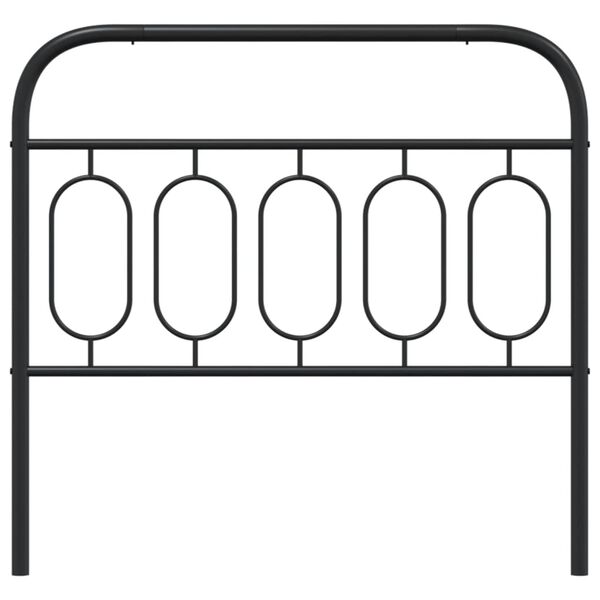 vidaXL T&ecirc;te de lit m&eacute;tal noir 107 cm