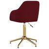 vidaXL Chaises &agrave; manger pivotantes lot de 6 rouge bordeaux velours