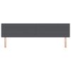 vidaXL T&ecirc;te de lit LED avec t&ecirc;te de lit Gris fonc&eacute; 200 cm Polyester