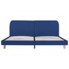 vidaXL Cadre de lit sans matelas bleu tissu 150x200 cm