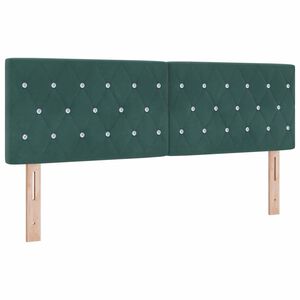 vidaXL T&ecirc;te de lit avec t&ecirc;te de lit Vert fonc&eacute; 144 cm Cuir synth&eacute;tique