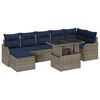 vidaXL Ensemble de canap&eacute; de jardin 8 pc Gris Poly rotin