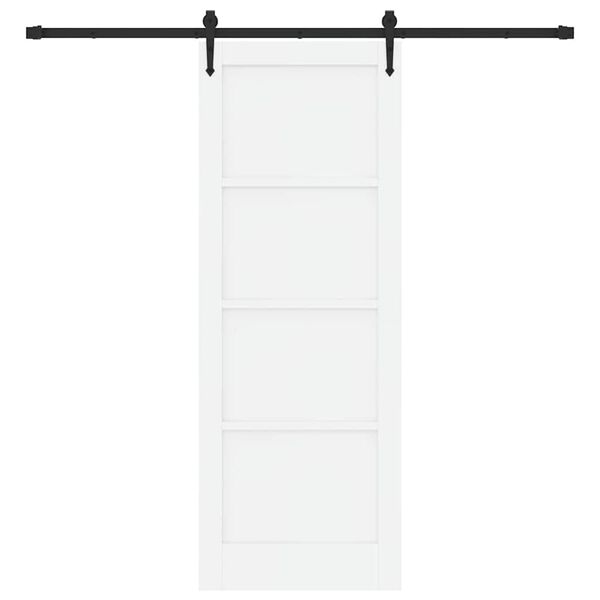 vidaXL Porte coulissante ORKDAL Blanc 78 x 211 cm Bois de pin massif