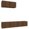 vidaXL Ensemble de meubles TV 3 pcs Ch&ecirc;ne marron Bois d'ing&eacute;nierie