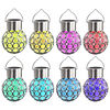 vidaXL Lampe solaire suspendue 8 pcs lumi&egrave;res LED RGB