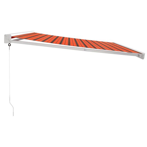vidaXL Auvent r&eacute;tractable orange et marron 4,5x3 m tissu et aluminium
