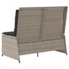 vidaXL Banc inclinable de jardin et coussins gris clair r&eacute;sine tress&eacute;e