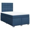 vidaXL Sommier &agrave; lattes de lit avec matelas Bleu 120x200 cm Tissu