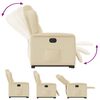 vidaXL Fauteuil inclinable &eacute;lectrique cr&egrave;me tissu