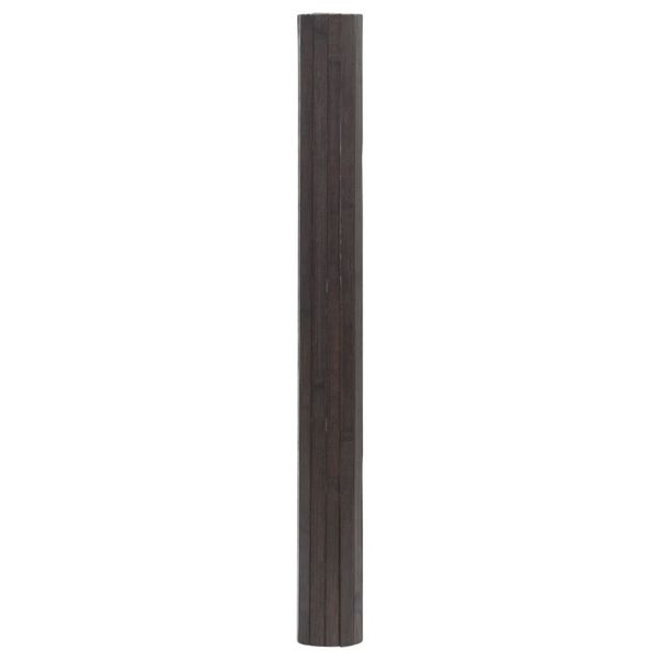 vidaXL Tapis rectangulaire marron fonc&eacute; 70x400 cm bambou