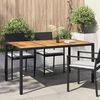 vidaXL Table de jardin pour repas Noir 150 x 90 x 75 cm polyrotin