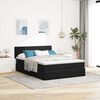 vidaXL Cadre de lit ottoman avec matelas noir 140x190 cm velours