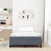 vidaXL Lit &agrave; ressorts avec matelas Gris fonc&eacute; 120 x 190 cm tissu
