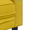 vidaXL Canap&eacute; Chesterfield avec traversins 3 places jaune velours