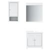 vidaXL Meubles de salle de bain 3 pcs BERG blanc bois de pin massif