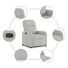 vidaXL Fauteuil inclinable gris nuage tissu