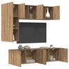 vidaXL Unit&eacute; murale de TV 5 pcs Ch&ecirc;ne artisanal Bois d'ing&eacute;nierie