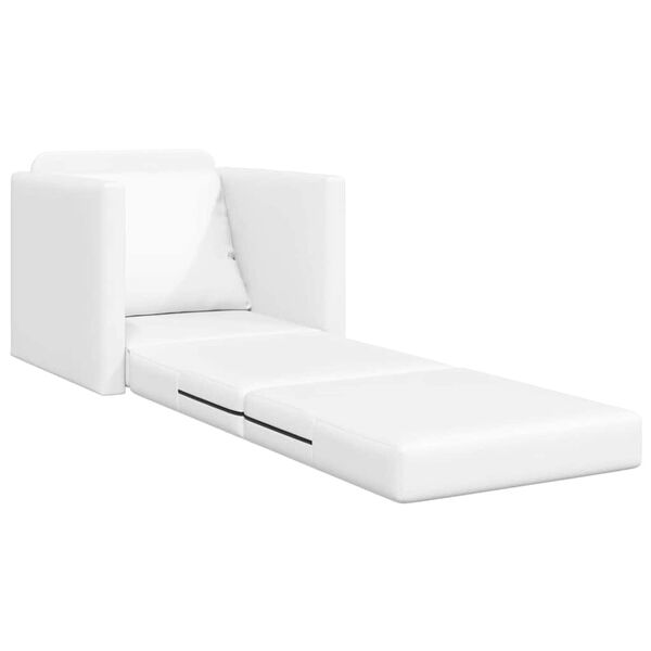 vidaXL Canap&eacute;-Lit 60cm Blanc Simili cuir