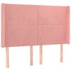 vidaXL Sommier &agrave; lattes de lit matelas et LED Rose 140x190 cm Velours