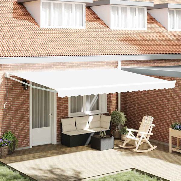 vidaXL Auvent Blanc 450 x 300 x 165 cm Polyester et m&eacute;tal