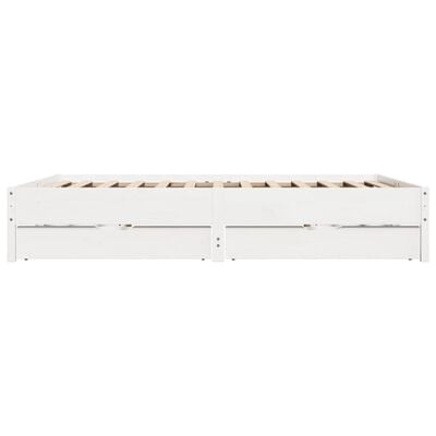 vidaXL Cadre de lit sans matelas blanc 180x200 cm bois massif de pin