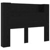 vidaXL Cabinet de T&ecirc;te de Lit avec LED Ch&ecirc;ne Noir Bois d'ing&eacute;nierie