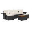 vidaXL Salon de jardin 7 pcs avec coussins noir r&eacute;sine tress&eacute;e