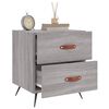 vidaXL Tables de chevet 2 pcs sonoma gris 40x35x47,5 cm