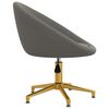 vidaXL Chaise &agrave; manger Gris fonc&eacute; Velours