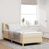 vidaXL Lit &agrave; Ressorts avec matelas Cr&egrave;me 90 x 200 cm tissu
