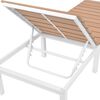 vidaXL Chaise longue Aluminium et WPC Marron