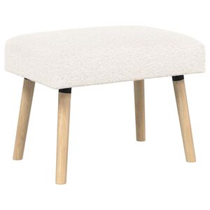 vidaXL banc Uni Cr&egrave;me 60 x 40 x 45 cm Boucl&eacute;