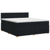 vidaXL Lit boxspring avec matelas Noir 140 x 200 cm Tissu