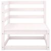 vidaXL Salon de jardin 7 pcs Blanc Bois de pin massif