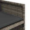 vidaXL Ensemble &agrave; manger de jardin coussins 13 pcs gris r&eacute;sine tress&eacute;e
