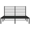 vidaXL Cadre de lit m&eacute;tal sans matelas avec t&ecirc;te de lit noir 120x200cm