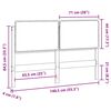 vidaXL T&ecirc;te de lit capitonn&eacute;e Gris Naturel et Fonc&eacute; 135 cm Pin massif