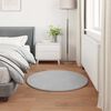 vidaXL Tapis en Fourrure Synth&eacute;tique de Lapin Olite Gris &Oslash; 120 cm